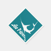 Blauer Marlin Serviette (Ecke)