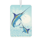 Blauer Marlin springt aus dem Ozean Autolufterfrischer (Rückseite)