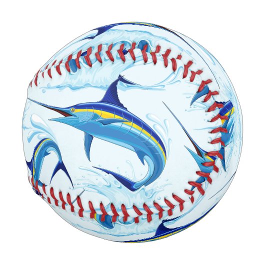Blauer Marlin springt aus dem Ozean Baseball (Vorne Rechts)