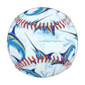 Blauer Marlin springt aus dem Ozean Baseball (Rückseite)