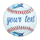 Blauer Marlin springt aus dem Ozean Baseball (Vorderseite)