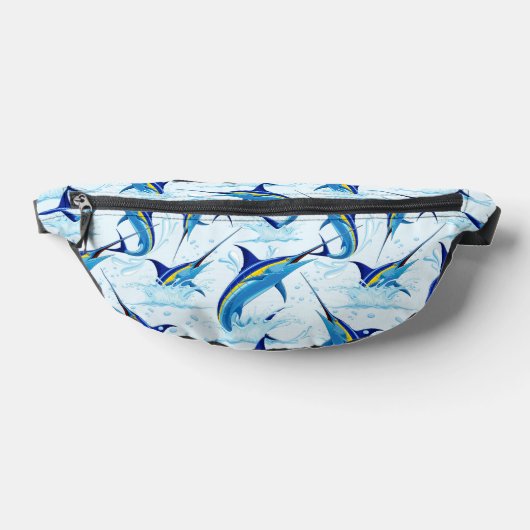 Blauer Marlin springt aus dem Ozean Bauchtasche (Ablage )