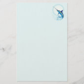 Blauer Marlin springt aus dem Ozean Briefpapier (Vorderseite)