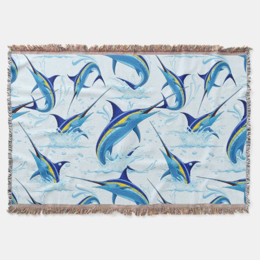 Blauer Marlin springt aus dem Ozean Decke (Vorderseite)
