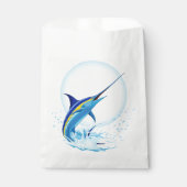 Blauer Marlin springt aus dem Ozean Geschenktütchen (Vorderseite)