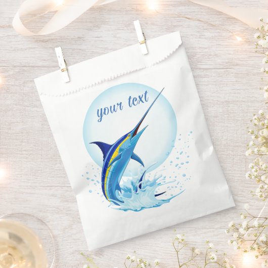 Blauer Marlin springt aus dem Ozean Geschenktütchen (Ausgeschnitten)