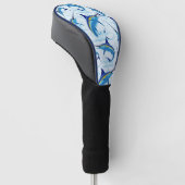 Blauer Marlin springt aus dem Ozean Golf Headcover (angewinkelt)