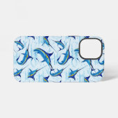 Blauer Marlin springt aus dem Ozean iPhone Hülle (Rückseite (Horizontal))
