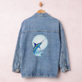 Blauer Marlin springt aus dem Ozean Jeansjacke (Hangar)