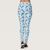 Blauer Marlin springt aus dem Ozean Leggings (Rückseite)