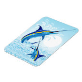 Blauer Marlin springt aus dem Ozean Magnet (Linke Seite)
