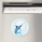 Blauer Marlin springt aus dem Ozean Magnet (In Situ (Geschirrspüler))