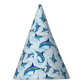 Blauer Marlin springt aus dem Ozean Partyhütchen (Rechts)
