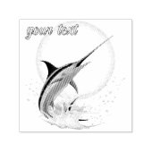 Blauer Marlin springt aus dem Ozean Permastempel (Design)