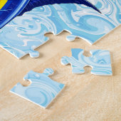 Blauer Marlin springt aus dem Ozean Puzzle (Seite)