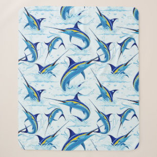 Blauer Marlin springt aus dem Ozean Sherpadecke