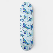 Blauer Marlin springt aus dem Ozean Skateboard (Vorderseite)