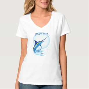 Blauer Marlin springt aus dem Ozean T-Shirt