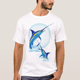 Blauer Marlin springt aus dem Ozean T-Shirt
