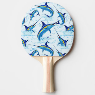 Blauer Marlin springt aus dem Ozean Tischtennis Schläger