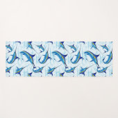 Blauer Marlin springt aus dem Ozean Yogamatte (Vorderseite (Horizontal))