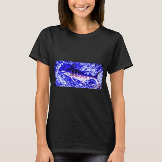 Blauer Marlin T-Shirt (Vorderseite)