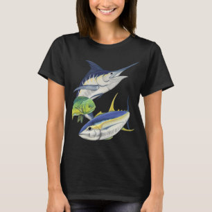 Blauer Marlin, Thunfisch und Goldmakrele T-Shirt