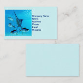 Blauer Marlin und Gelbflossenthun Visitenkarte (Vorne/Hinten)