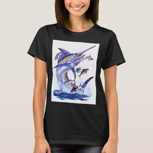 Blauer Marlin und Thunfische T-Shirt (Vorderseite)