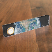 Blauer Marmor 2015 - Erde, Raum, Planeten Namensplakette (Seite)