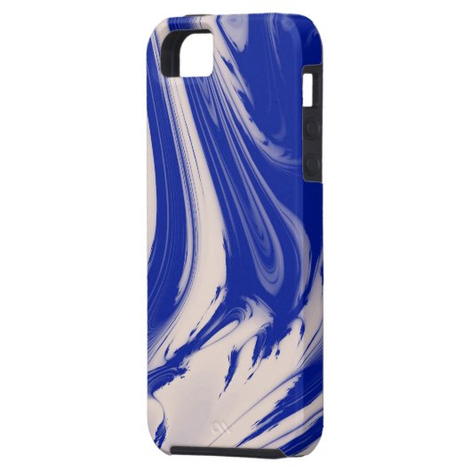 Blauer Marmor 2 Case-Mate iPhone Hülle (Rückseite Links)