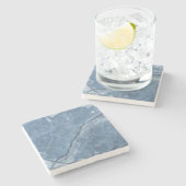 Blauer Marmor Aussehen Stone Untersetzer (Seitenansicht)