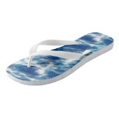Blauer Marmor Badesandalen (Schrägansicht)
