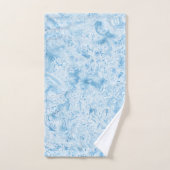 Blauer Marmor Badhandtuch Set (Handtuch)