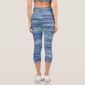 Blauer Marmor Capri Leggings (Rückseite)