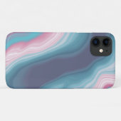Blauer Marmor Case-Mate iPhone Hülle (Rückseite (Horizontal))