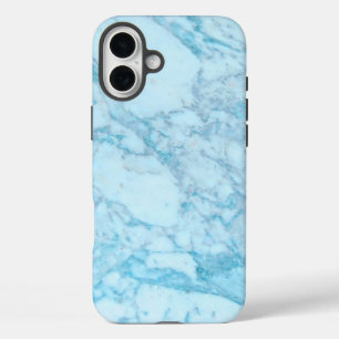Blauer Marmor iPhone 16 Plus Hülle