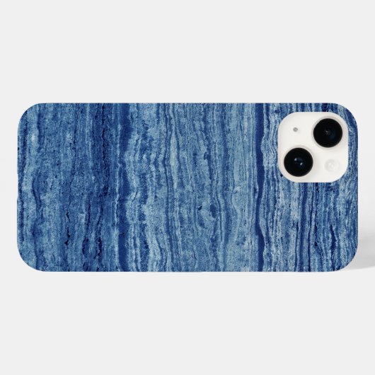 Blauer Marmor Case-Mate iPhone Hülle (Rückseite (Horizontal))