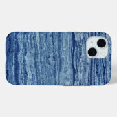 Blauer Marmor Case-Mate iPhone Hülle (Rückseite (Horizontal))