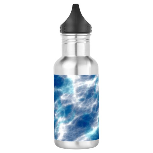 Blauer Marmor Edelstahlflasche (Links)