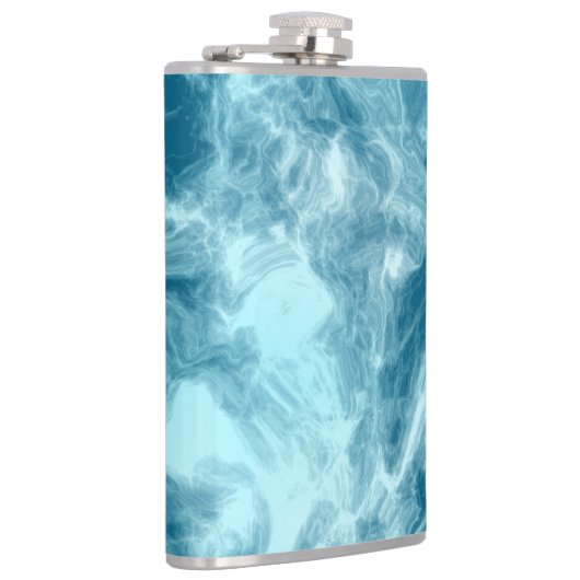 Blauer Marmor Flachmann (Rechts)