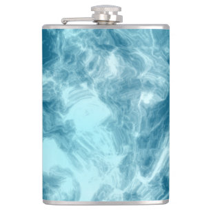 Blauer Marmor Flachmann