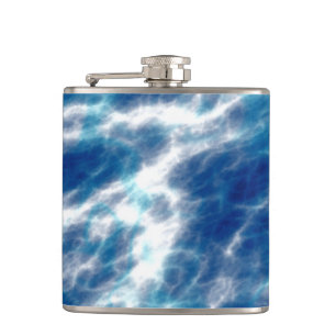 Blauer Marmor Flachmann