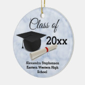 Blauer Marmor für Graduiertenkap Keramik Ornament (Links)