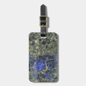 Blauer Marmor Gepäckanhänger (Vorderseite vertikal)