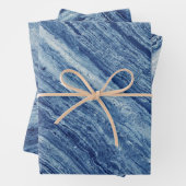 Blauer Marmor Geschenkpapier Set (Beispiel)