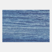 Blauer Marmor Geschenkpapier Set (Vorderseite 2)