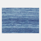 Blauer Marmor Geschenkpapier Set (Vorderseite 3)