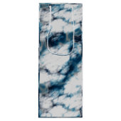 Blauer Marmor Geschenktüte Für Weinflaschen (Vorderseite)