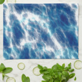 Blauer Marmor Geschirrtuch (Gefaltet)